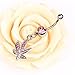 BODYA Industrial Barbell Earring Gold Floral CZ Crystal Cartilage Piercing Earring 14G Steel