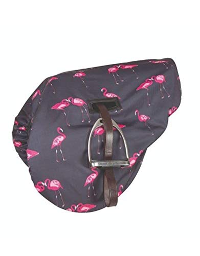 Shires Equestrian WATERPROOF PATTERNED SADDLE COVER – Flamingo Print