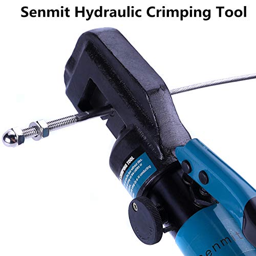 Senmit Threaded Stud Tension End Fitting Terminal, 1/8" Stainless Steel Cable Railing, Cable Deck Railing Hand Swage T316 Marine Grade 60 Pack