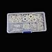 350pcs White Nylon Flat Round Washer Spacer,7 Sizes M2-M8 White Flat Washers Assortment Kit,Countersunk Plastic Spacer Thickness Gasket Ring Hardware Tool Fastener for Screw M2 M2.5 M3 M4 M5 M6 M8