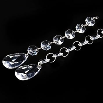 Xcsource 12pcs Acrylic Hanging Crystal Wedding Beads Tree Beaded