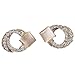 Ownsig 1 Pair Women's Wonderful Crystal Double-circle Rhinestone Ear Stud Earrings
