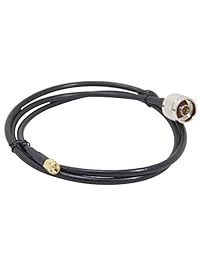Cable coaxial de baja pérdida N macho a RP-SMA hembra.