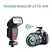 KONNWAN Wireless Flash Trigger Transmitter and Receiver 16 Channel Wireless Remote FM Flash Speedlite Radio Trigger with Receiver for Flash Units with Hot Shoe (GY16-1)