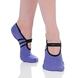 Great Soles Women's Ballet Sock for Barre Pilates Yoga One Size Violet