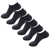 HOEREV Men's Bamboo Fiber No Show Invisible Socks, Pack of 6