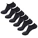 HOEREV Men's Bamboo Fiber No Show Invisible Socks, Pack of 6