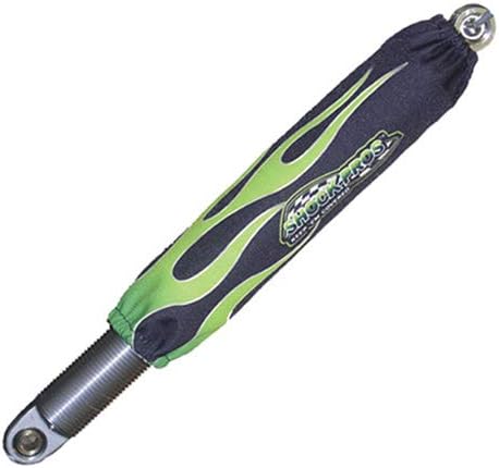 SHOCKPROS Shock Covers Black W/Green Flames