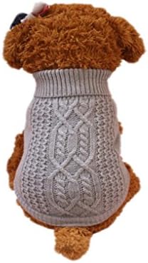 Puppy Clothes Neartime Pet Dog Sweater For Small Dogs Puppies (M, Gray)