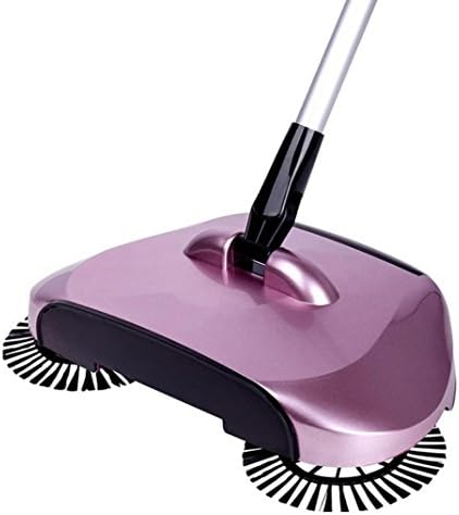 Sweeping Broom, Kingfansion 360 Rotary Home Use Magic Manual Telescopic Floor Dust Sweeper (Rose gold)