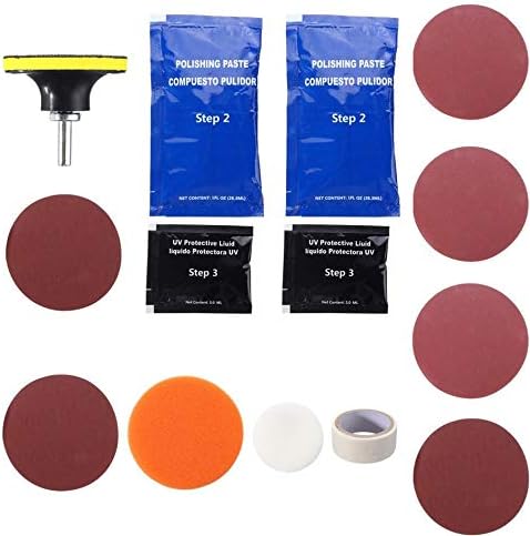 Car Vehicle Motorcycle Headlight Lens Cleaning Tools Kit Automobile Head Lamp Lens Restoration Tools Set Easy To Use