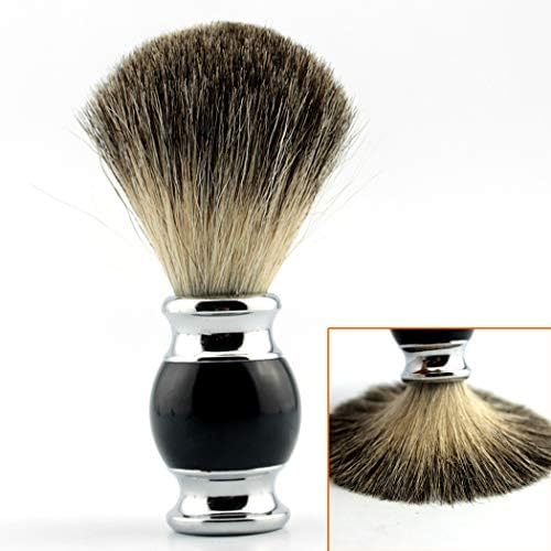 Shaving Razor Set - Luxury Finest Pure Badger Hair Brush + Metal Handle