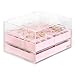 Beautify Stackable Jewelry Organizer Trays Set of 3 Muti-use Jewelry Storage Holder for Earrings, Bracelets, Necklaces & Rings White Leather Display Case 21 Slot for Drawer or Dresser