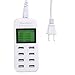 Vanbon Multi USB Charger, 40W 8 Multi-Port Desktop Charger Charging Station LCD Fast Travel Wall Charger Compatible iPhone 8/7/6/6S/Plus, iPad Air/Mini/Pro, Smart Phone, Tablet and Multiple Devices