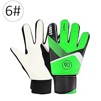 Cuikapu Goalkeeper Gloves Kids Adults Strong Grip with Finger Spines for Added Protection for Top Football Goalkeepers Workout Gloves (Color : Green, Size : 6)