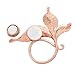 SENFAI Lovely Enamel Flower Magnetic Clip Eyeglass Holder Brooch Custom Jewelry(White 2)