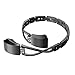 Wearlizer Compatible for with Fitbit Alta Bands Small Silver Rose Gold Fitbit Alta hr Women Metal Replacement Bands Accessories Straps Bracelet Bangle Wrist Bands Polished-Black