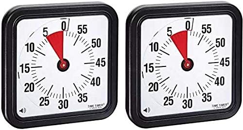 Time Timer Audible Countdown Timer, 12 Inches, Black (Twо Расk)