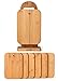 Bamboo Cutting Board Set for Kitchen,Small Cutting Boards with Holder,Serving Boards for Sandwich Cheese Meal Breakfast