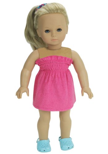Fuchsia Terry Sundress, Beach Cover Up, Fits 18 Inch American Girl Dolls