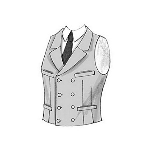 BUTTERICK PATTERNS B6339 Single or Double-Breasted Vests, XM (Small-Medium-Large)