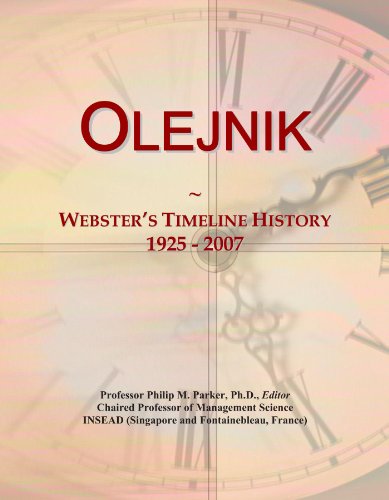 Olejnik: Webster's Timeline History, 1925 - 2007