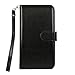 NextKin Case For Huawei Ascend XT H1611, Premium PU Leather Dual Wallet Folio TPU Silicone Cover, 2 Large inner Pockets Double flap Privacy, 9 Card Slots Holder Snap Button & Wrist Strap - Black