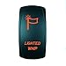 QUNQI STAR 5 pin Laser Backlit Rocker Switch LIGHTED WHIP 20A 12V On/off LED Light Toggle Switch (Orange)