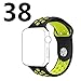 BRG Apple Watch Band 38mm, Soft Silicone Sport Band iWatch Strap with Ventilate Perforations for Apple Watch Series 1, Series 2 Nike+, All Models - M/L, Black/Volt