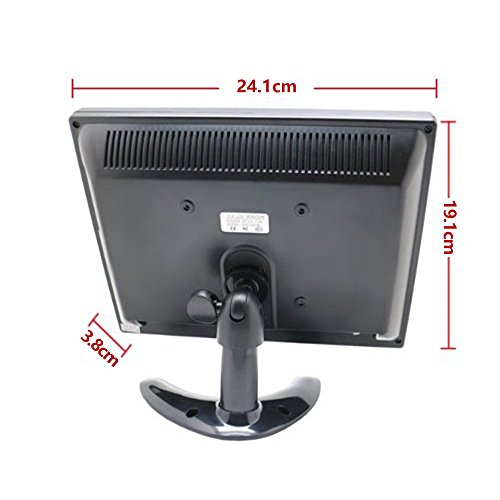 Sourcingbay Updated YT10 CCTV Monitor 9.7 inch TFT LCD Screen with AV, HDMI, BNC, VGA Input for PC Security Cam CCTV DVR System Pixels 1024 x 768 (Black)