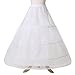 CEZOM Petticoat Crinoline Bridal Underskirt Half Slip 3 Hoops for Wedding Dresses