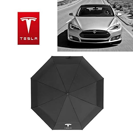 Auto Sport Auto Open Large Folding Umbrella Windproof Sunshade With Car Logo Tesla
