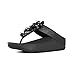 FitFlop Women's Boogaloo Toe Post Flip Flop, Black, 7 M US