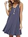 MOLERANI Women's Casual Swing Simple T-shirt Loose Dress, Large, Purple Grey