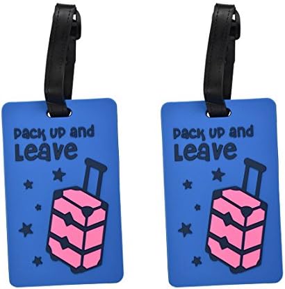 Luggage Tag Humor Pack Up and Leave - Set of 2