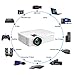 Video Projector, PONER SAUND Mini Projector 3000 Lux with 50,000 Hrs, 190 inch Home Theater Movie Projector, 1080P Supported, Compatible with Ipad, HDMI, VGA, TF, USB, Chromecast (White)thumb 2