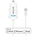 Apple MFi Certified iPhone Car Charger - Skiva 12W 2.4Amp PowerFlow Rapid Car Charger with integrated 3.2ft 8-pin Lightning Cable for iPhone SE 6s 6 plus 5s 5c, iPad Air mini Pro, iPod touch 8 & more