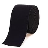 COTOWIN 2-inch Black Plush Elastic,Soft Comfortable Sewing Elastic - 3 Yards