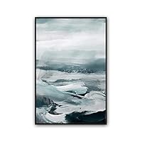 Framed Canvas Wall Art Abstract Color Block Canvas Prints Home Artwork Decoration for Living Room,Bedroom - 16x24 inches