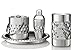 Francois et Mimi 855077006932 Stainless Steel Bar Tools Set, Including Ice Bucket, Wine Chiller, Cocktail Shaker and Serving Tray