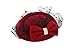 Women's Fascinators Hat Pillbox Hat Cocktail Party Hat with Dot Veil Bowknot Hair Clip, Red, One Size