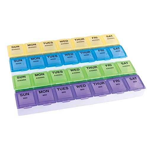 Ezy-Dose Deluxe Medtime Planner 7-Day Pill and Medication Organizer,3-pack