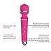 Vibrator, G-spot Rabbit Wand Massager Cordless - 7 Speeds - Rechargeable & Waterproof - Body Safe Silicone Vibrating Dildo Sex Toy for Women with Extra Head Sleeve (Pink)
