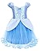 Princess Cinderella Rapunzel Little Mermaid Dress Costume for Baby Toddler Girl (4T, Cinderella)