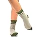 TeeHee Little Boys Basic Cotton Crew Socks 6 Pair (6-8 Years, Stripes Tipped Rib)
