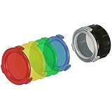 UTG Five Color Switchable Flashlight Lens Filters, 34mm Dia