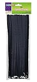 Creativity Street Chenille Stems/Pipe Cleaners 12 Inch x 6mm 100-Piece, Black
