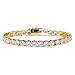 JINAO 1 Row AAA Gold Silver Iced Out Tennis Bling Lab Simulated Diamond Bracelet 8