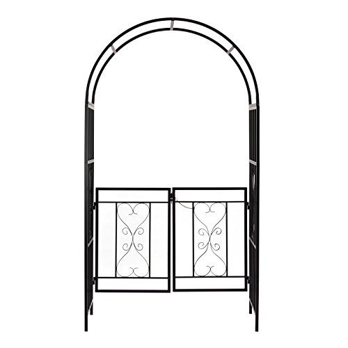 Rosenbogen Torbogen Rankhilfe Rankgitter Pergola Metall schwarz Dover – Bild 3