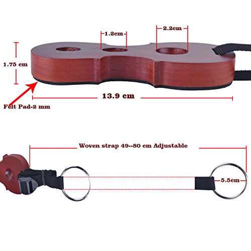 WOGOD Hardwood Endpin Anchor / Cello Endpin Rest / Cello Endpin Stopper (Dark Red)
